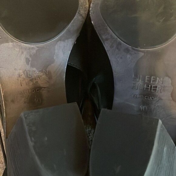 Eileen Fisher Allie Cutout Sandals Black - Picture 13 of 13